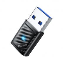 Essager USB Bluetooth 5.4 5.3 Dongle Adapter for PC Bluetooth Receiver & Transmitter for Bluetooth Keyboard/Mouse Drive free 20M