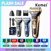 Kemei 3 In 1 Potente Rasoio Elettrico Viso Corpo Tagliacapelli Barba Macchina Da Barba Rasoio Naso