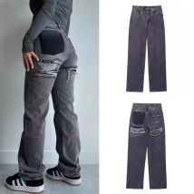 Neue Frau Hosen Solide Lose Zipper Fly Weibliche Lange Gerade Hosen Pendeln Dame Wilde Straße frauen Breite Bein Hose