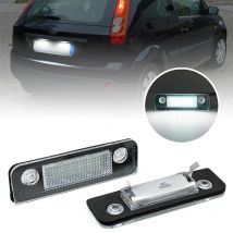 2Pcs White LED License Plate Light For Ford Fiesta MK5 2001-2010 Fusion 2002-2012 Mondeo 1996-2000 Number Plate Lamp
