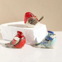 Scatole per ciondoli per gioielli Robin Bird Scatola per anelli incernierata. Organizzatore di collane, anelli, orecchini. Regali per la decorazione della casa per le donne.