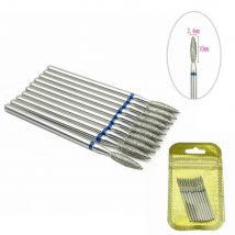 10 stücke Nagel Diamant Bohrer Set Für Fräsen Häutchen Sauber Cutter Elektrische Zubehör Abgestorbene Haut Entfernen Werkzeug