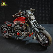 HUIQIBAO 826PCS MOC Motorrad Modell Bausteine Technische Moto Ziegel Spielzeug für Kinder Junge Kinder Erwachsene Sammlung Ornamente