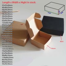 50 Stück/Los DIY 3,7 x ~ 9cm Kraftpapier Weiße Schwarze Handgemachte Seifenverpackungsboxen aus Karton Hochzeitsgeschenk Weihnachtsfeier