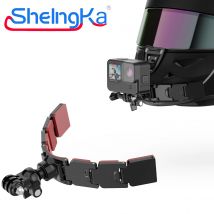 Helmet Chin Mount Camera Mount for GoPro Hero 12 11 10 9 8 7 5 Yi 4K for Insta360 Camera Foldable Front Chin Mount Accessory