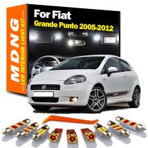 MDNG 9 Pz Per Fiat Grande Punto 2005-2010 2011 2012 Lampada Del Veicolo LED Interni Cupola Mappa Luce Kit Auto Lampadine A Led Canbus Nessun Errore