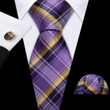 Designer-Krawatte mit Golddruck für Herren, hochwertige Einstecktücher- und Manschettenknöpfe-Sets, Party- und Geburtstagsgeschenke, Krawatte 5281