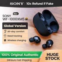 Sony-auriculares inalámbricos WF-1000XM5, audífonos originales con cancelación de ruido, Bluetooth