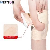 1 Stück dünne Kniebandage für Damen und Herren, Kompressions-Kniebandage mit Patella-Pad, beidseitige Stabilisatoren, Kniestütze für Meniskusriss