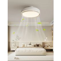 Modern Bladeless Ceiling Fans With Lights And Remote For Bedroom Study Living Room Office White Round Vaneless Ceiling Fan