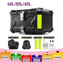 Kufer motocyklowy 45/55/65L, uniwersalny aluminiowy kufer górny, tylny kufer bagażowy, wodoodporny kufer motocyklowy, schowek na kask, organizer na narzędzia