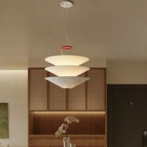 Nordycka Minimalistyczna Lampa Wisząca Dupont Papier Wabi Sabi Żyrandol Salon Jadalnia Sypialnia Restauracja Oprawa Oświetleniowa