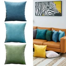 Ultraweicher blauer Samt-Kissenbezug für Sofa, Heimdekoration, bequemer Kissenbezug, nordischer Kissenbezug, Funda Cojin