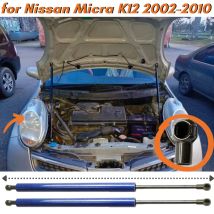 Menge (2) Motorhaubenstreben für Nissan Micra/March K12 2002–2010, vordere Motorhaube, modifizieren Gasfedern, Stoßdämpfer, Heben, unterstützt Dämpfer