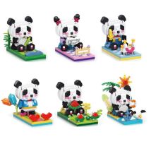 Panda Handy Halterung Bausteine Spielzeug für Jungen Mädchen Diamant Ziegel kreative Bausteine Spielzeug volw assen Geschenk