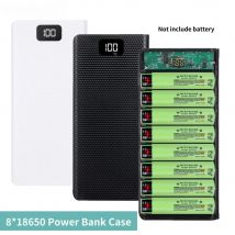 Obudowa Power Banku DIY na 8*18650 Akumulatorów, Pudełko do Przechowywania i Ładowania, 5V Podwójne USB Typu C, Uchwyt na Akumulatory, Szybkie Ładowanie PD QC3.0 do Smartfonów