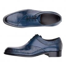 Neue Stil Oxfords Männer Schuhe Top Schicht Rindsleder Handgemachte Luxus Retro Blau Designer Business Büro Hochzeit Männlichen der Schuh CN