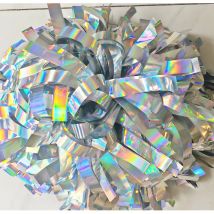 Pompon da cheerleader all'ingrosso per spettacoli di festival sportivi con manico per bastone pom pom lazer, personalizzabile