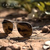 CAPONI Nachtsicht Sonnenbrille Männer Frauen Intelligente Farbwechsel Gelbe Gläser Gläser Polarisierte Pilot Brillen UV400 BSYS3109