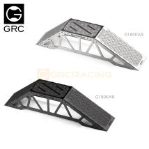 GRC 1/18 Hindernisrampe Absperrung Desktop Rock Crawler Szenen-Requisiten Edelstahl für 1/18 1/24 1/12 TRX4M SCX24 FCX24m # G180KA