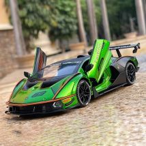 1:24 Scale Lamborghini SCV12 Diecast Car Model with Sound and Light Effects, Spring-Loaded Action 111