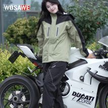 WOSAWE Motorrad-Regenmantel, Outdoor, Motorrad, Reisen, Wandern, Wandern, Mehrzweck-Regenmantel, geteilter Regenmantel, reflektierend