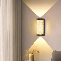 Lampada da parete in cristallo a led di lusso per interni 10W Lampada da parete moderna da comodino camera da letto soggiorno corridoio sfondo AC85-265