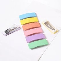 20pcs 5.5cm Wave Hairpins Water-Drop BB Clip Rectangle Macaron Color Hairclips For Diy Jewelry Making Hair Clip Accessories