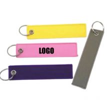 Portachiavi con logo personalizzato Immagine Portachiavi con nome stampato Portachiavi con nastro da ricamo per moto Portachiavi con borsa per l'aviazione personalizzato
