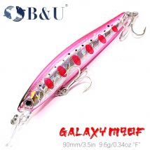 B&U 90 mm künstlicher schwimmender Minnow-Angelköder, Jerkbaits, harter Köder, Seebarsch-Angelgeräte ﻿