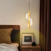 LED Bedside Pendant Light, Simple and Modern, Living Room, Bedroom Bedside, Creative Single Head Long Line Small Pendant Light