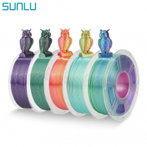 SUNLU Filamento per stampante 3D in seta da 5 kg 1,75 ± 0,02 mm Seta doppio/triplo colori Lucido ordinato PLA + Filamenti 3D per stampante 3D FDM