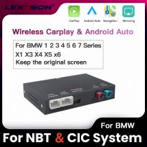 LEXXSON Kabelloses Carplay für BMW F10 F01 X5 E70 X3 F25 F30 F31 F20 F21 MINI NBT CIC System Android Auto OEM Integrationsmodul