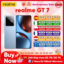 realme GT 7 Global Version 5G Smartphone AI Dimensity 9400E 7000mAh Titan Battery 120W Ultra Fast Charge 6.78'' 120Hz Ekran NFC