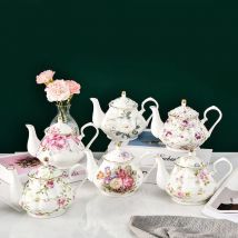 400 ml Europäische Bone China Teekanne Englisch Nachmittag Tee-Set Teekanne Hochwertige Porzellan Kaffeekanne Hitzebeständige Wasserkocher Topf
