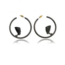 Egyptian Queen Nefertiti Big Hoop Statement Earrings Jewelry For Women Halloween Goth Punk Rock Art Deco Runway Celebrity