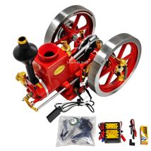 MUSA Horizontal Engine Model Metal Retro Engine Model 7cc Four-Stroke Water Cooled Toad Engine Model Hit and Miss Toys HM-01