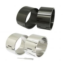 Stainless steel golden wrist ankle cuffs lockable bangle slave bracelets jewelry