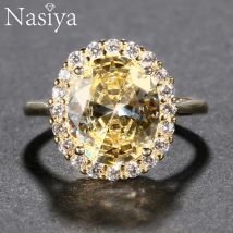 Luxus Silber Spinell Ringe Gold Farbe Finger Ring Hochzeit Engagement Zirkonia Ringe Für Frauen Großhandel Neue