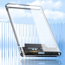 2,5 Zoll HDD SSD Gehäuse SATA zu USB 3.1 Typ C 4 TB Transparentes externes Festplattengehäuse Kompatibler UASP SATA III Laptop