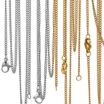 5 sztuk łańcuszek ze stali nierdzewnej szerokość 1/1.5/2mm platerowany 18-karatowym złotem DIY urok biżuteria nadaje się do akcesoriów hurtowych