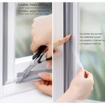 2M-48M Dichtungsstreifen für Schiebefenster, weiß, grau, selbstklebend, schneidbar, schalldämmend, winddicht, Schaumstoff, Tür- und Wetterschutz