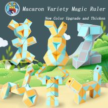 Magic Snake Spielzeugpuzzle Twist Snake Endlos umwandelbar Bauen von Tieren und geometrischen Formen Lernpuzzlespielzeug für Kinder