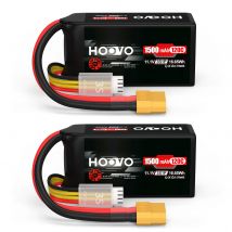 Batteria Lipo HOOVO 3S 11.1V 120C 1500 mAh Batteria al grafene con spina XT60 per FPV Racing Drone Elicottero Aereo Barca RC Auto