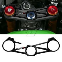 3D Carbon Fiber Triple Tree Yoke Cover Protector for Kawasaki ZX6R ZX-6R ZX 636 2012-2016 Tank Pad Motorcycle Accessories