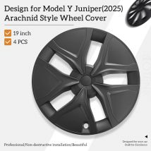 Set di 4 Copricerchi per Tesla Model Y Juniper 2025-2026, 19 Pollici, Stile Arachnid, Coprimozzo per Auto, Copertura Completa del Cerchione