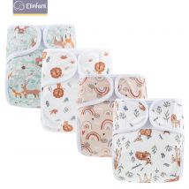 Elinfant 1PCS Magic Tape wasserdichte Baumwolltuchwindel Modedruck für 5-30 Pfund waschbare wiederverwendbare Babystoffwindel