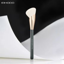 Abdeckung schräger Winkel Sculpting Pinsel Make-up Pinsel weiß Massivholz Sculpting Pinsel weiche Borsten Kosmetik Make-up-Tool