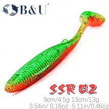 B & U 90/130mm Weiche Angeln Lockt Köder Swimbait Wels Wobbler Für Hecht Und Bass Super Weichen gummi Köder Softbaits