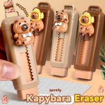 Gomma da cancellare retrattile Capybara Kawaii Colore casuale Forniture per ufficio scolastico di cancelleria coreana carina per il ritorno a scuola